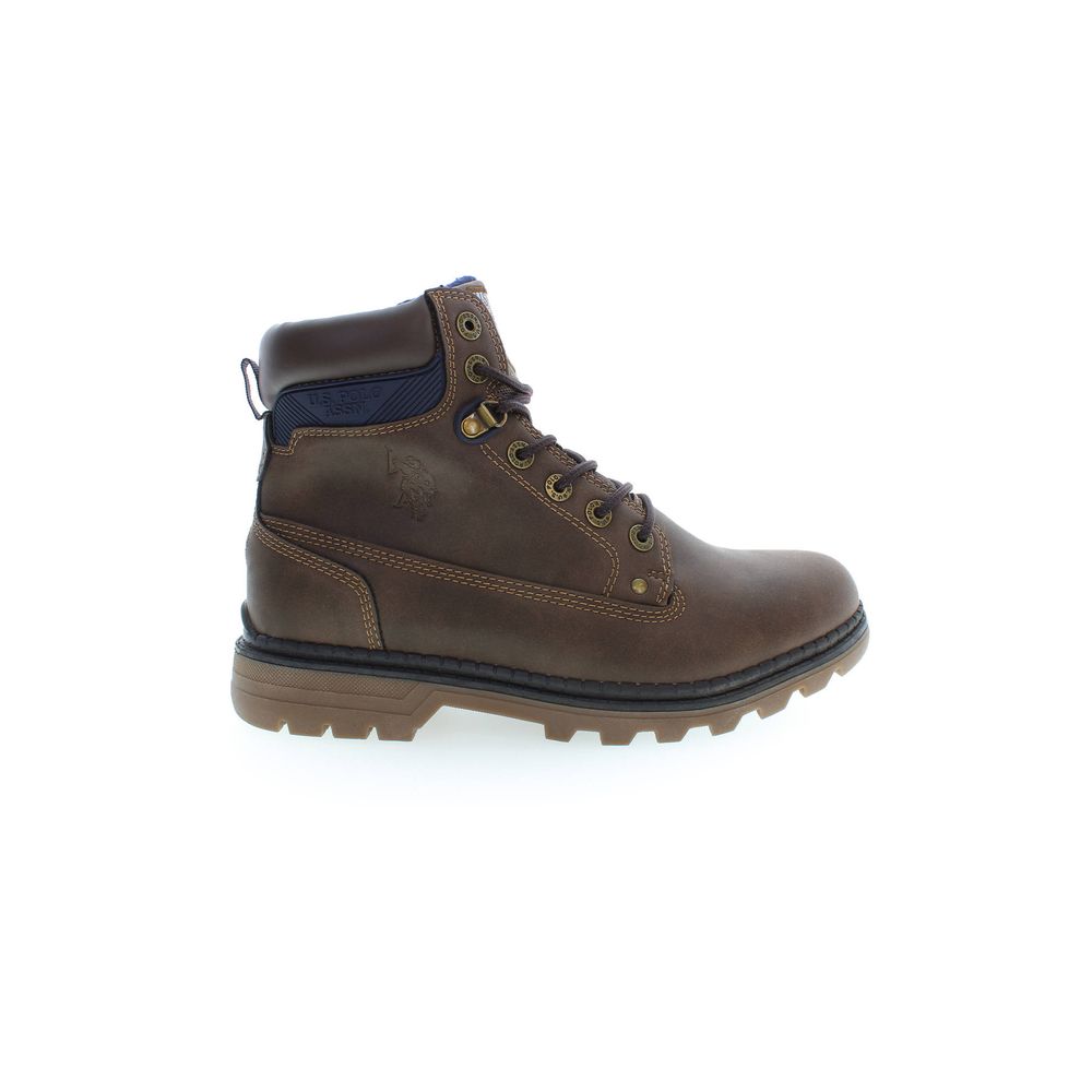U.S. Polo Assn. Brown Polyester Men Boot