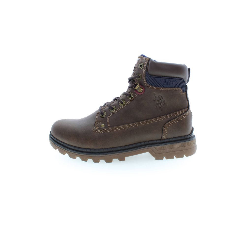 U.S. Polo Assn. Brown Polyester Men Boot