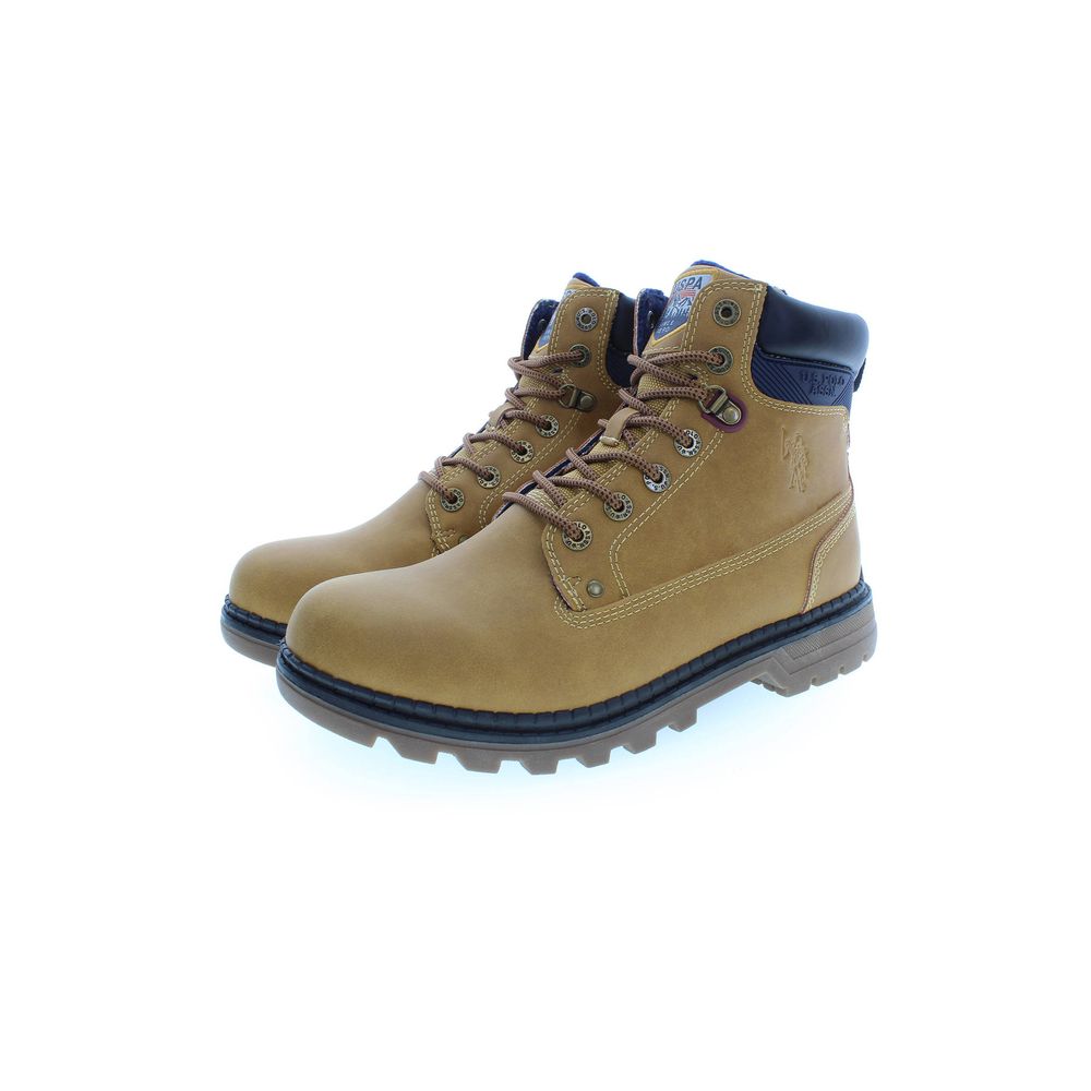 U.S. Polo Assn. Beige Polyester Men Boot