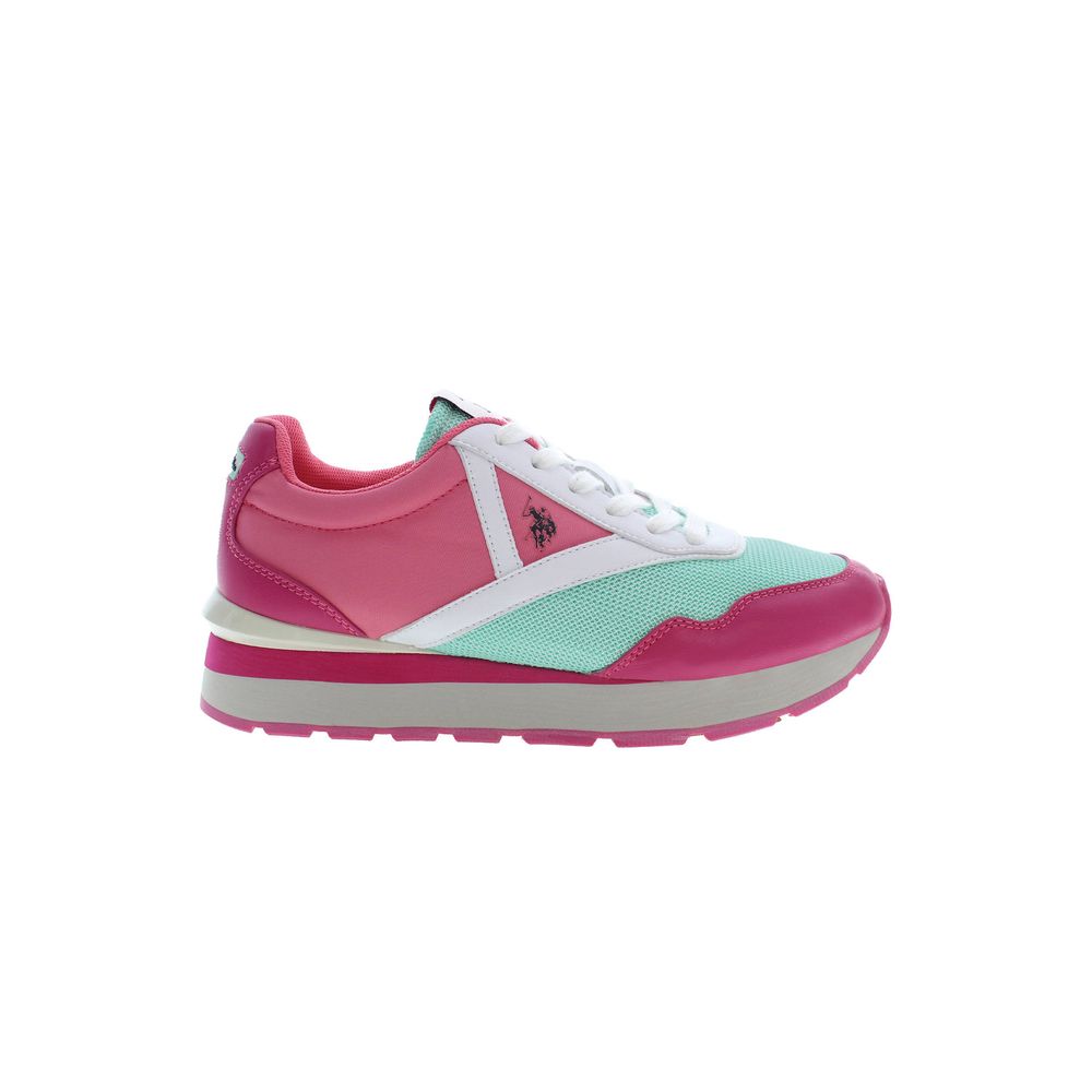 U.S. Polo Assn. Pink Polyester Women Sneaker