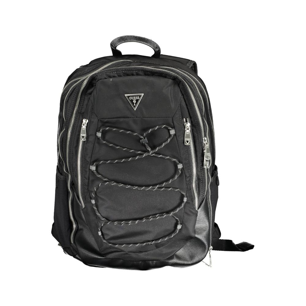 Guess Shoes Black Polyamide Men Backpack