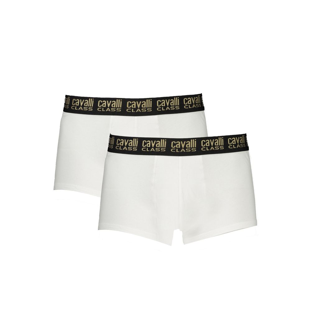 cavalli CLASS White Cotton Men Boxer Pair