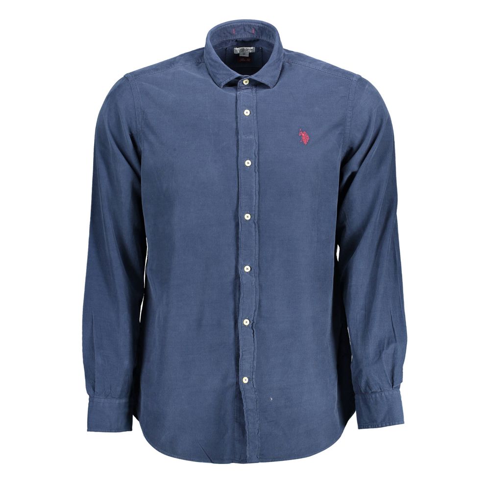 U.S. Polo Assn. Blue Cotton Men Shirt
