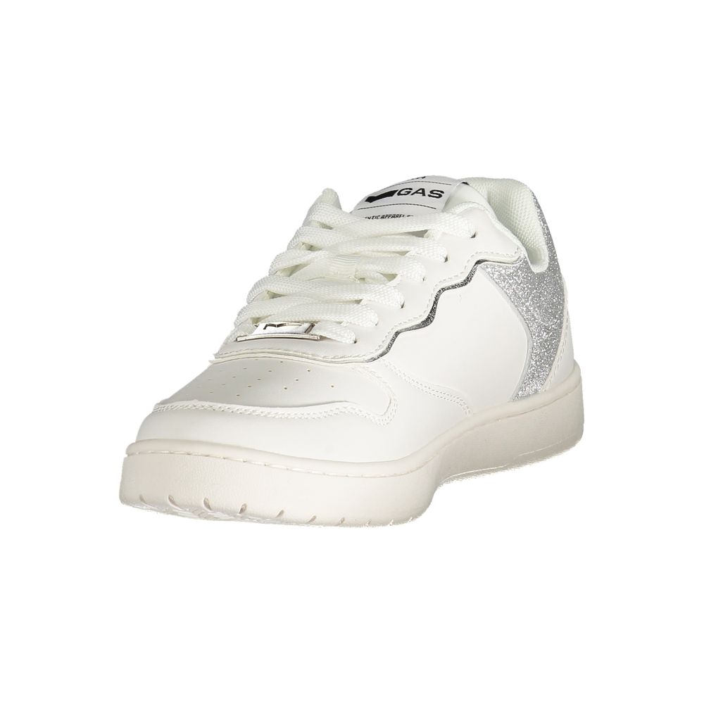 Gas White Polyester Women Sneaker