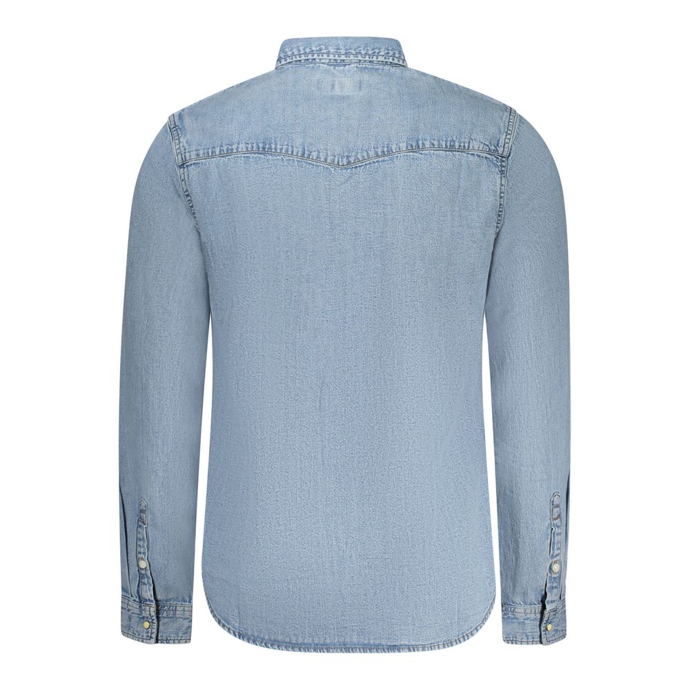 Guess Shoes Light Blue Cotton Men Shirt