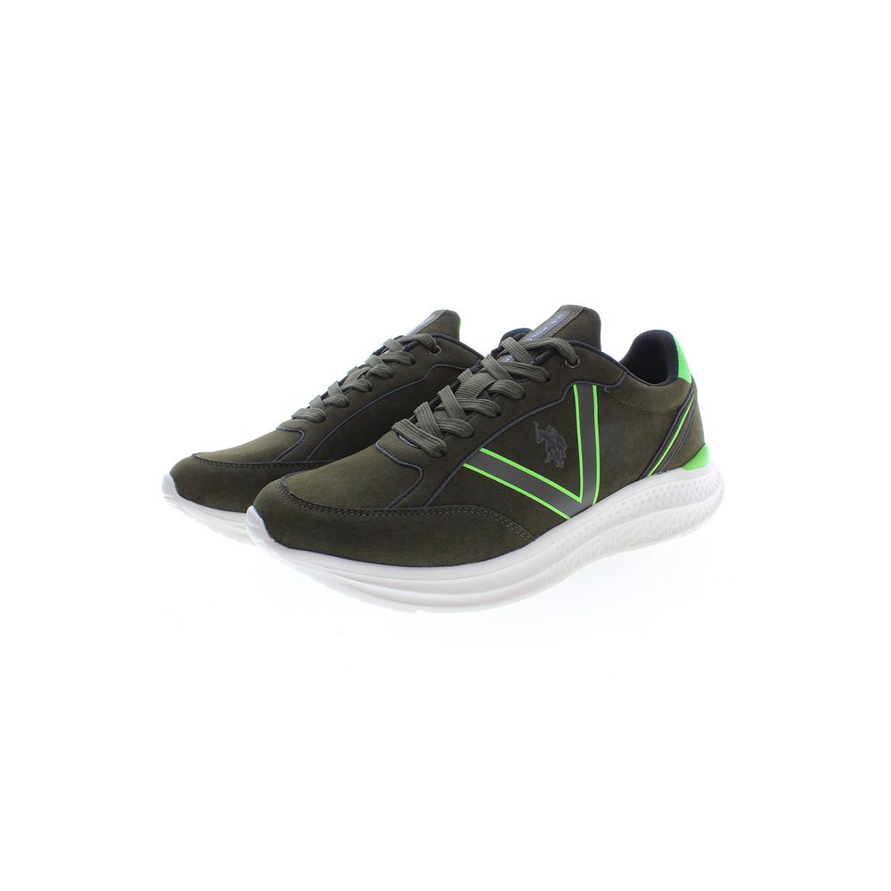 U.S. Polo Assn. Green Polyester Men Sneaker
