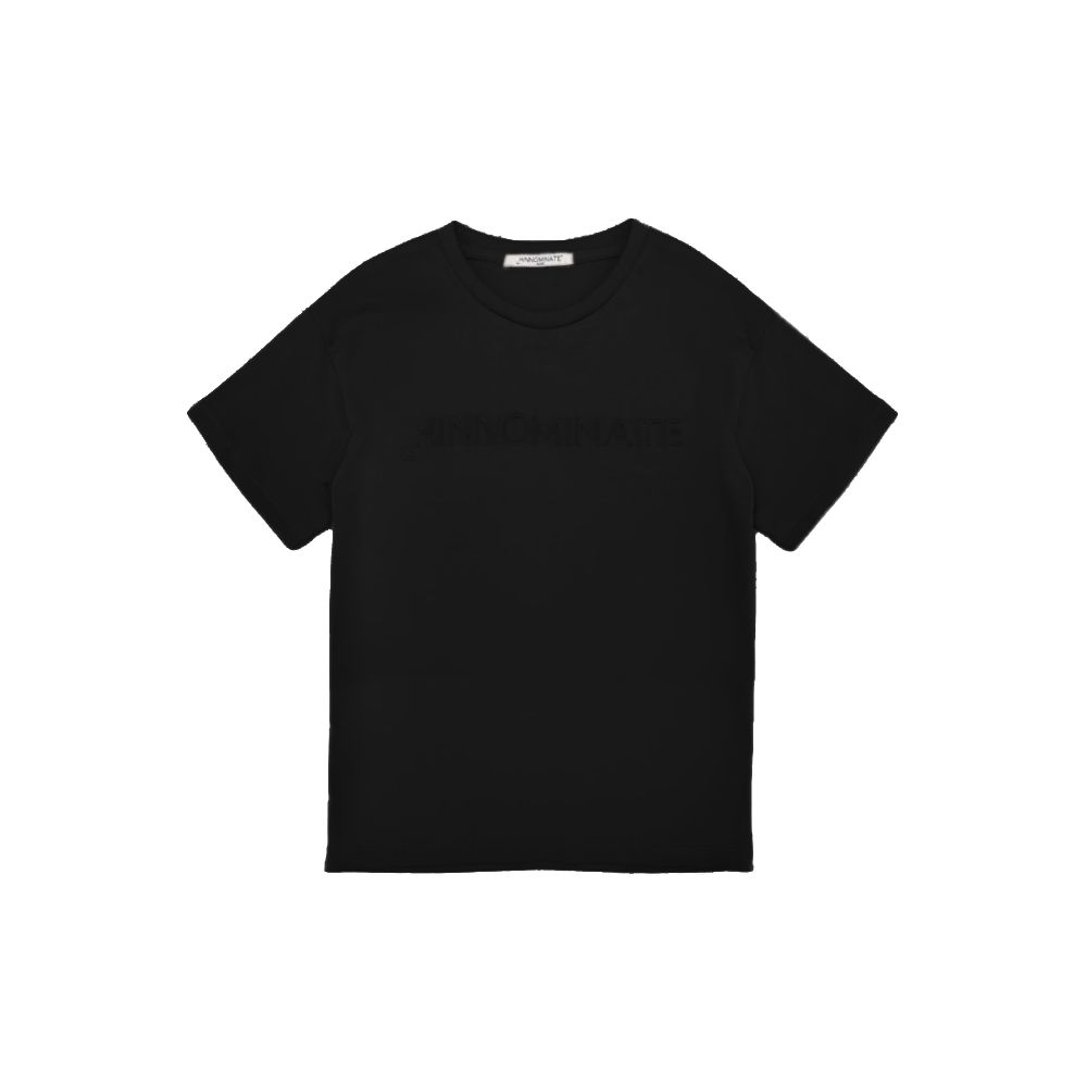 HINNOMINATE Black Cotton Tops & T-Shirt