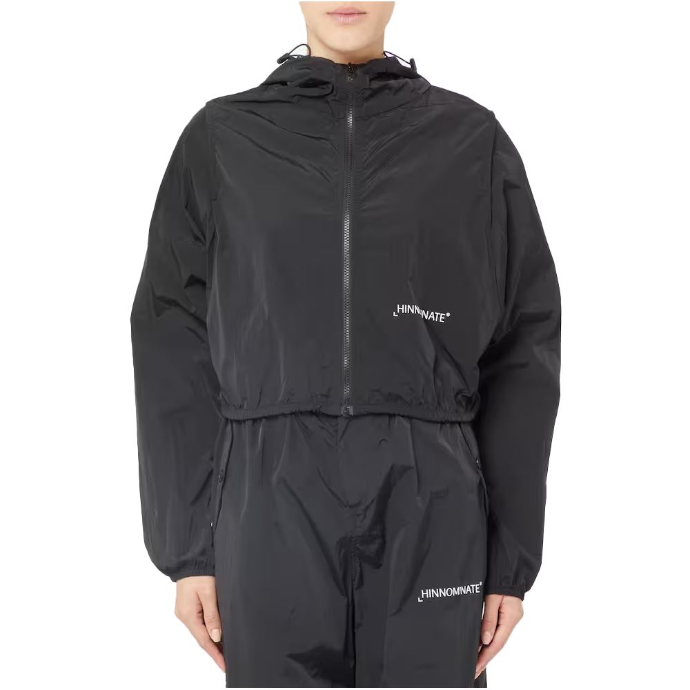 HINNOMINATE Black Nylon Jackets & Coat