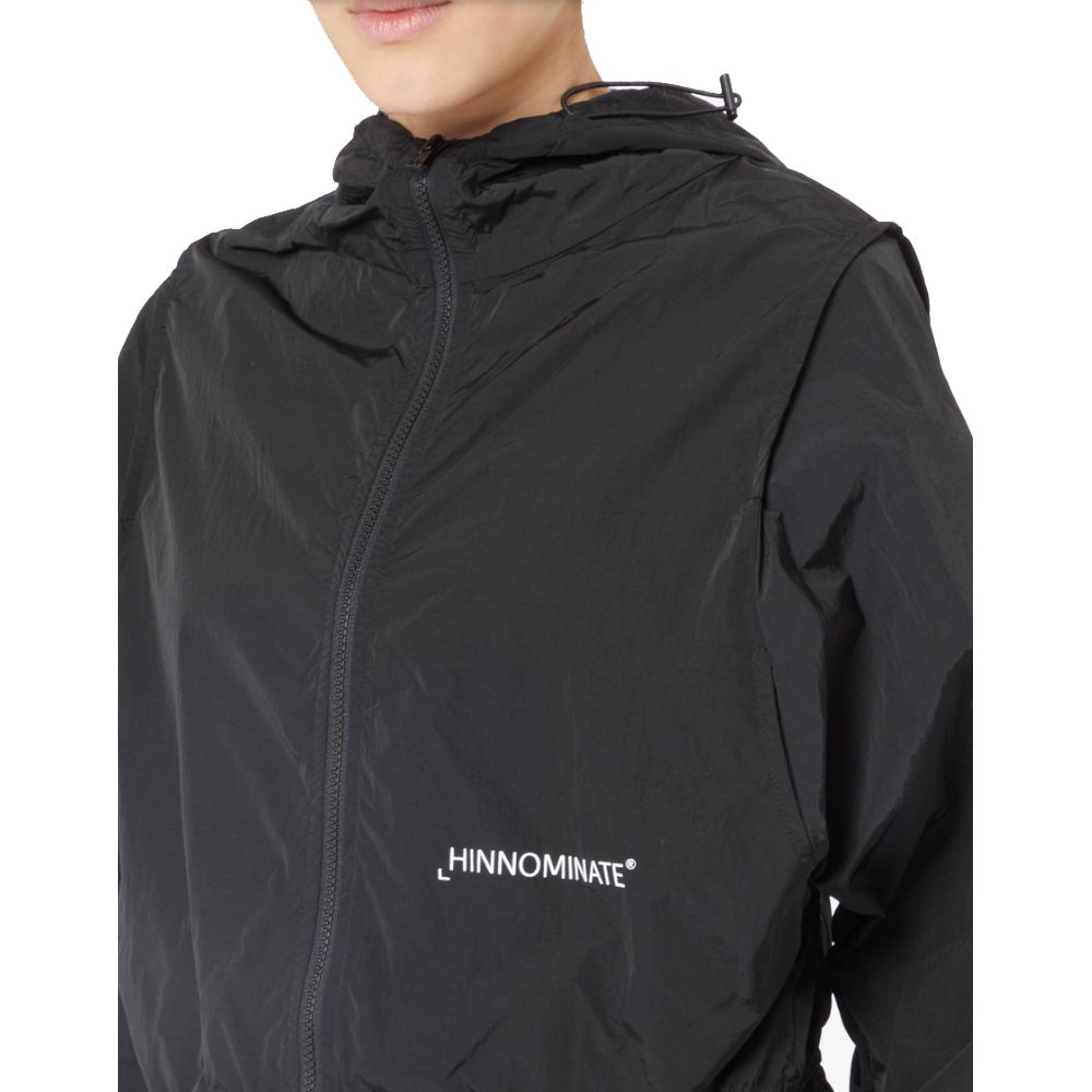 HINNOMINATE Black Nylon Jackets & Coat