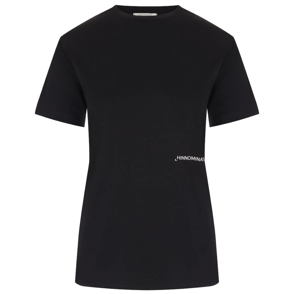 HINNOMINATE Black Cotton Tops & T-Shirt