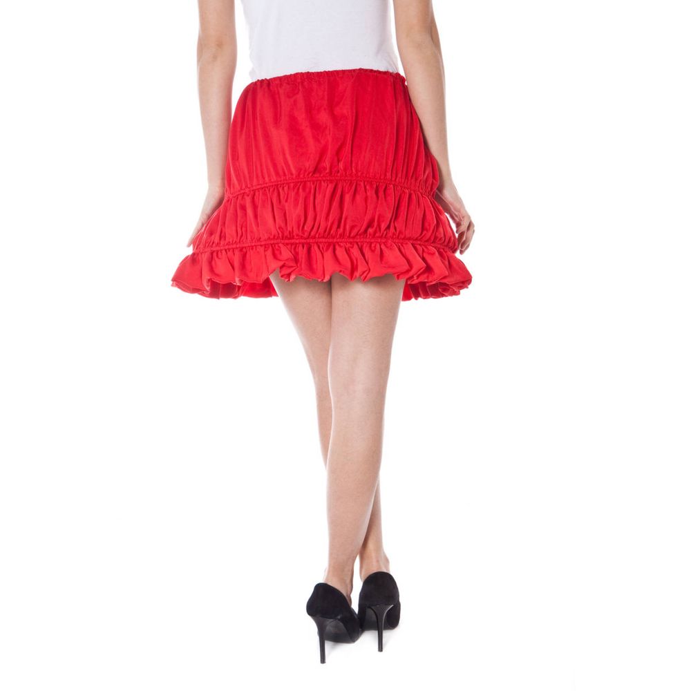 Dennys Red Polyester Skirt