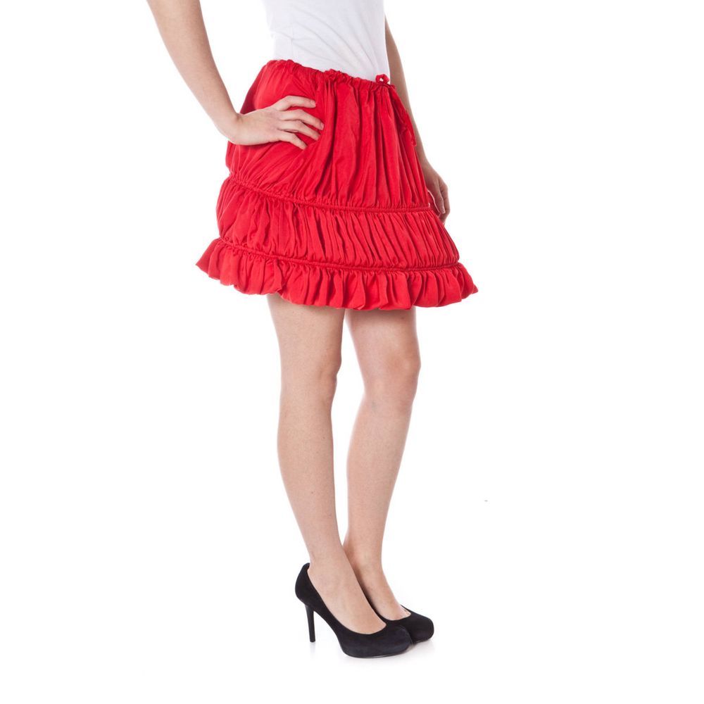 Dennys Red Polyester Skirt