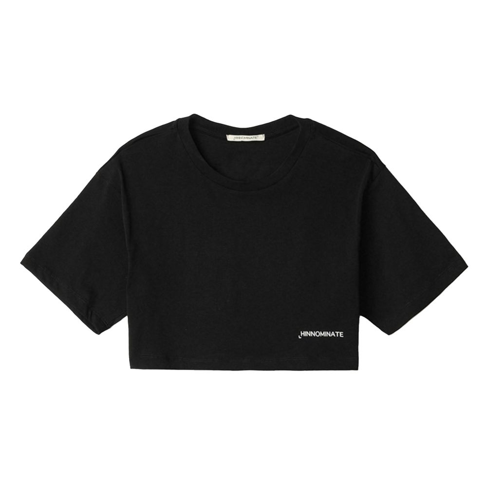 HINNOMINATE Black Cotton Tops & T-Shirt