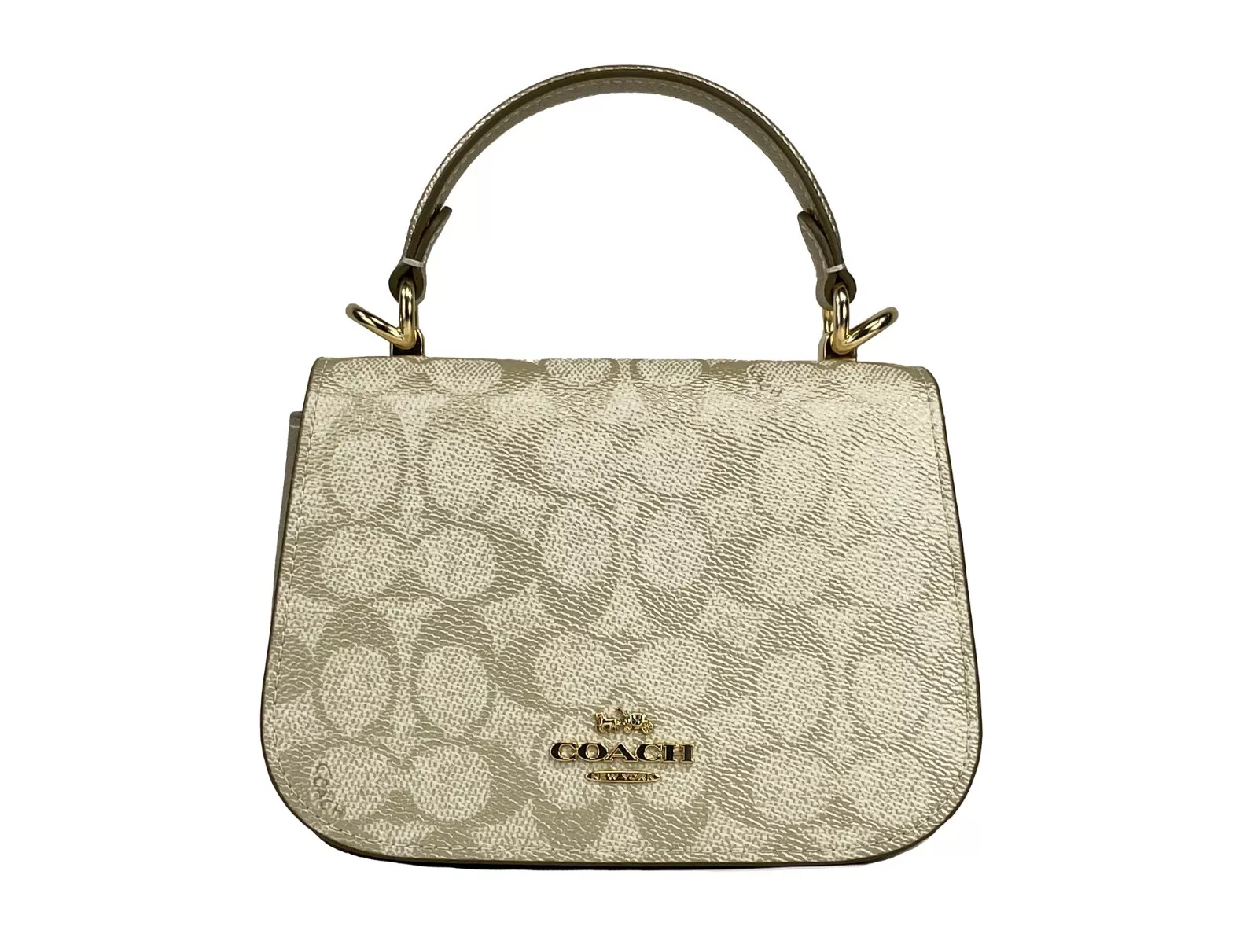 Coach Lysa Top Handle Bag Crossbody Champagne Gold