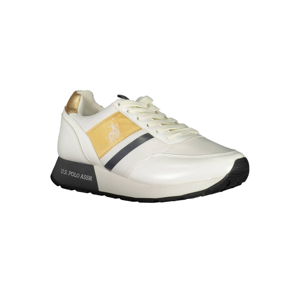 U.S. Polo Assn. White Polyester Sneaker