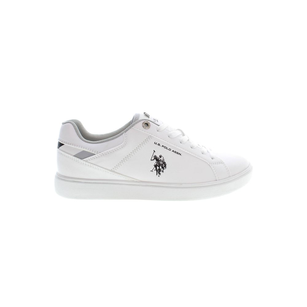 U.S. Polo Assn. White Polyester Sneaker