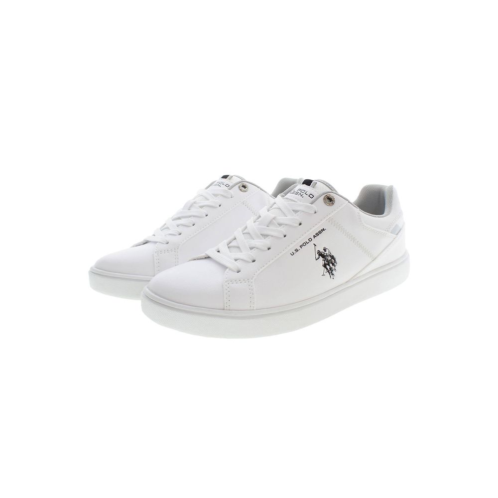 U.S. Polo Assn. White Polyester Sneaker