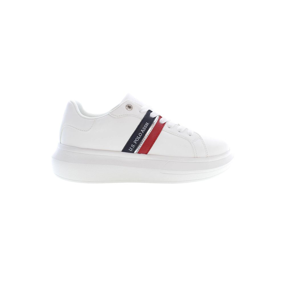 U.S. Polo Assn. White Polyester Sneaker