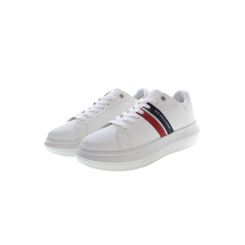 U.S. Polo Assn. White Polyester Sneaker