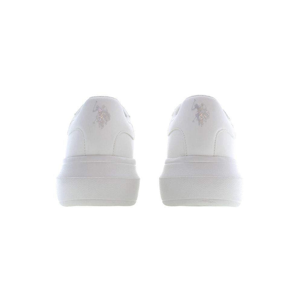 U.S. Polo Assn. White Polyester Sneaker