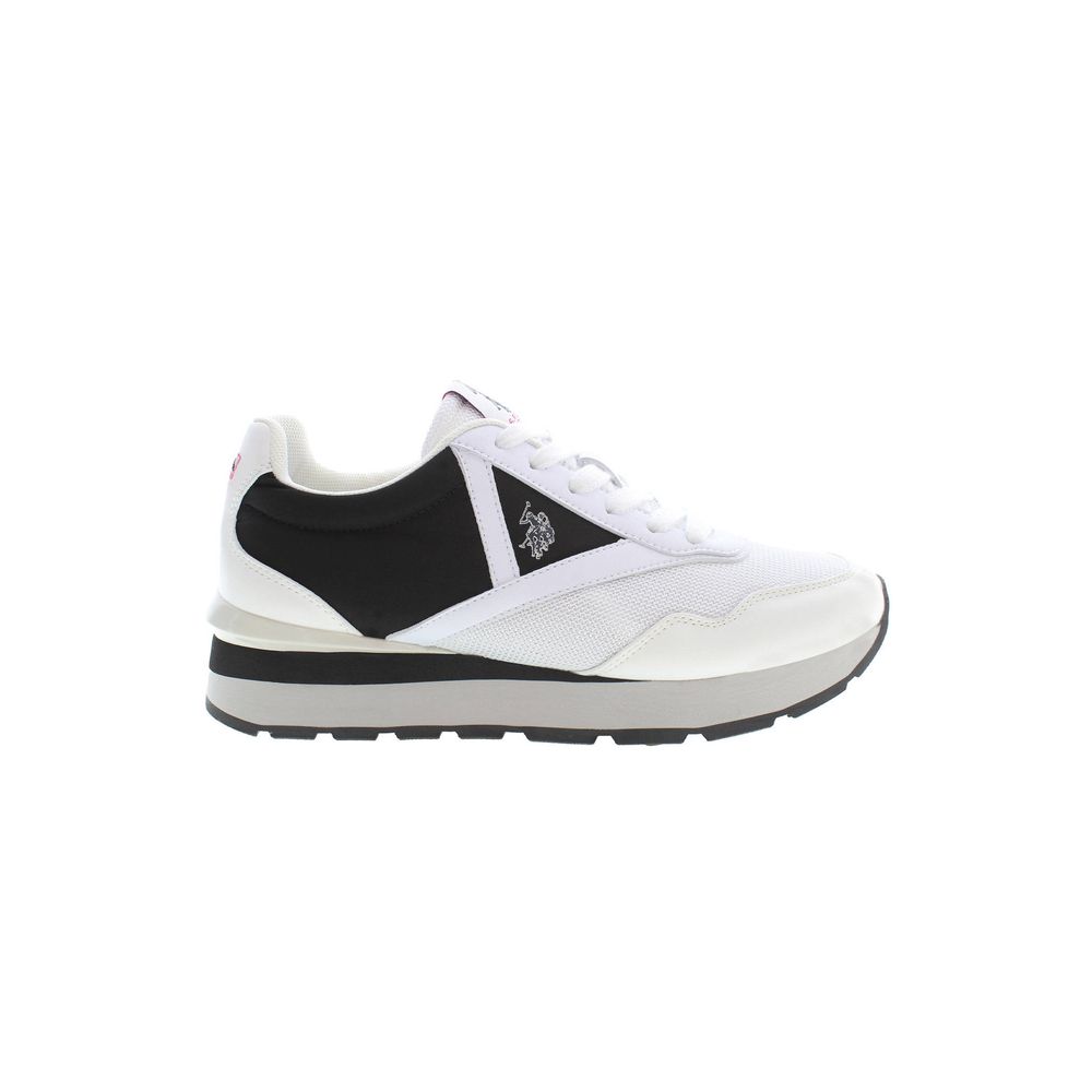 U.S. Polo Assn. White Polyester Sneaker