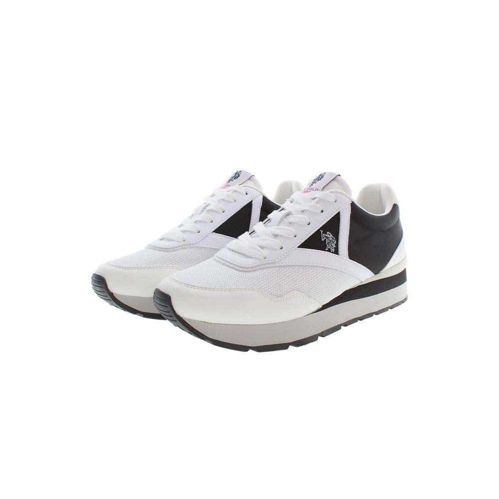 U.S. Polo Assn. White Polyester Sneaker