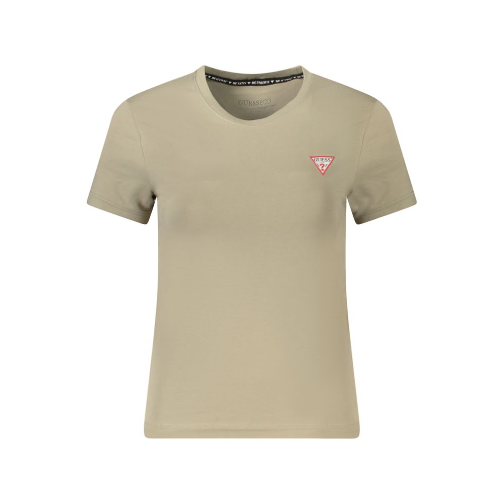 Guess Shoes Beige Cotton Tops & T-Shirt