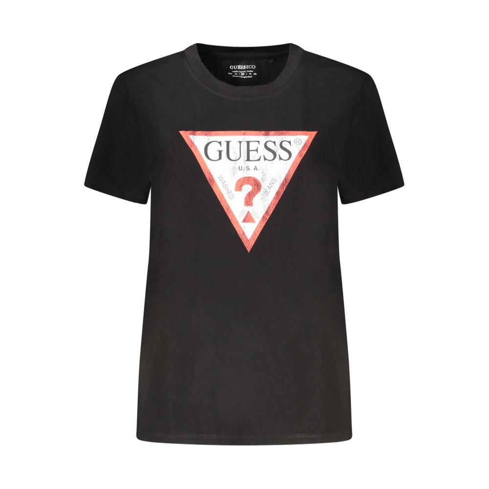 Guess Shoes Black Cotton Tops & T-Shirt