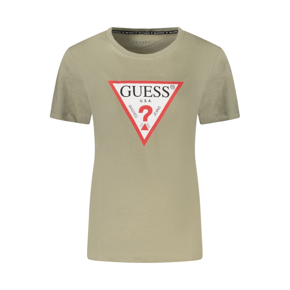 Guess Shoes Green Cotton Tops & T-Shirt
