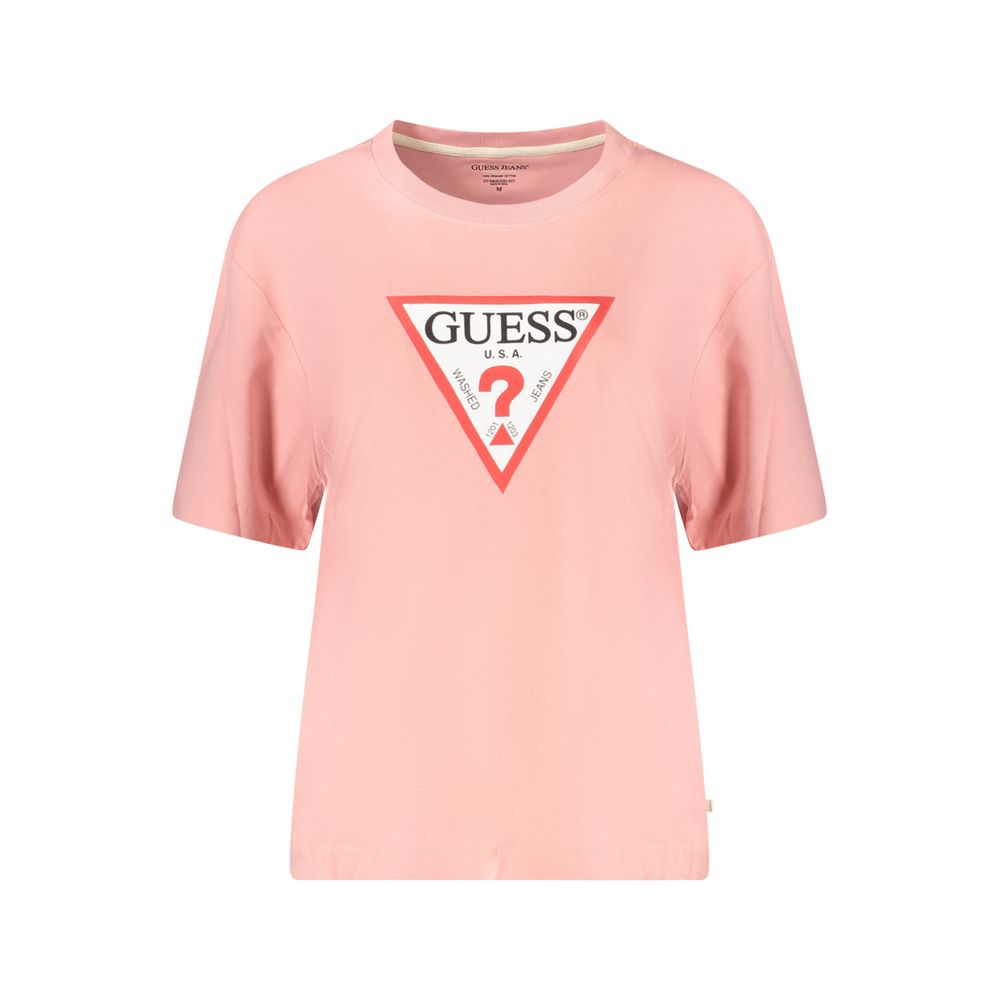 Guess Shoes Pink Cotton Women T-Shirt