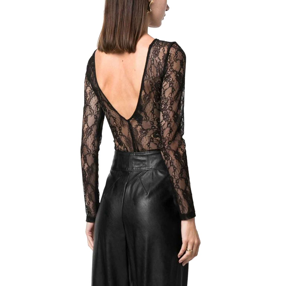 Pinko Black Nylon Tops & T-Shirt