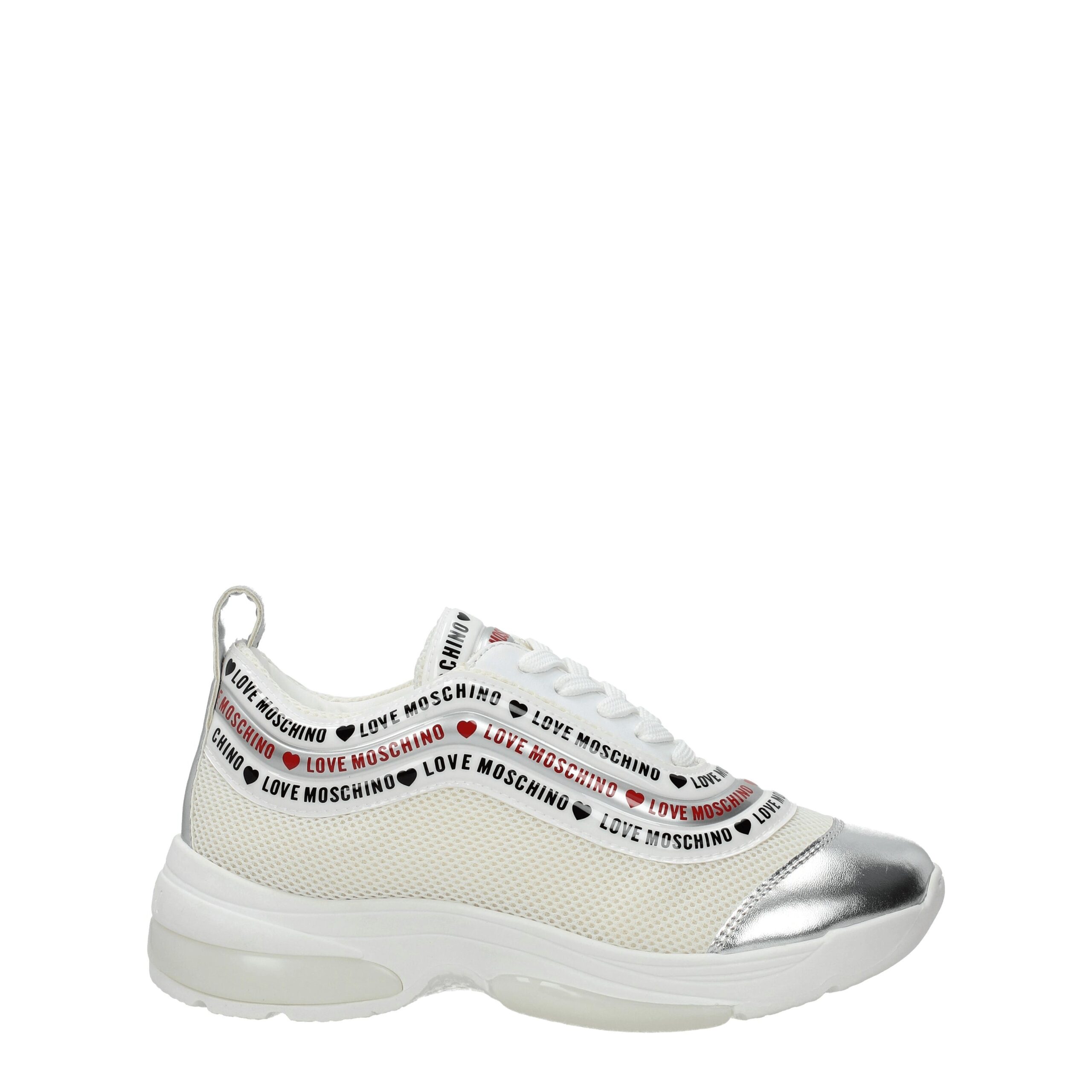 LOVE MOSCHINO Beige Fabric Low Tops