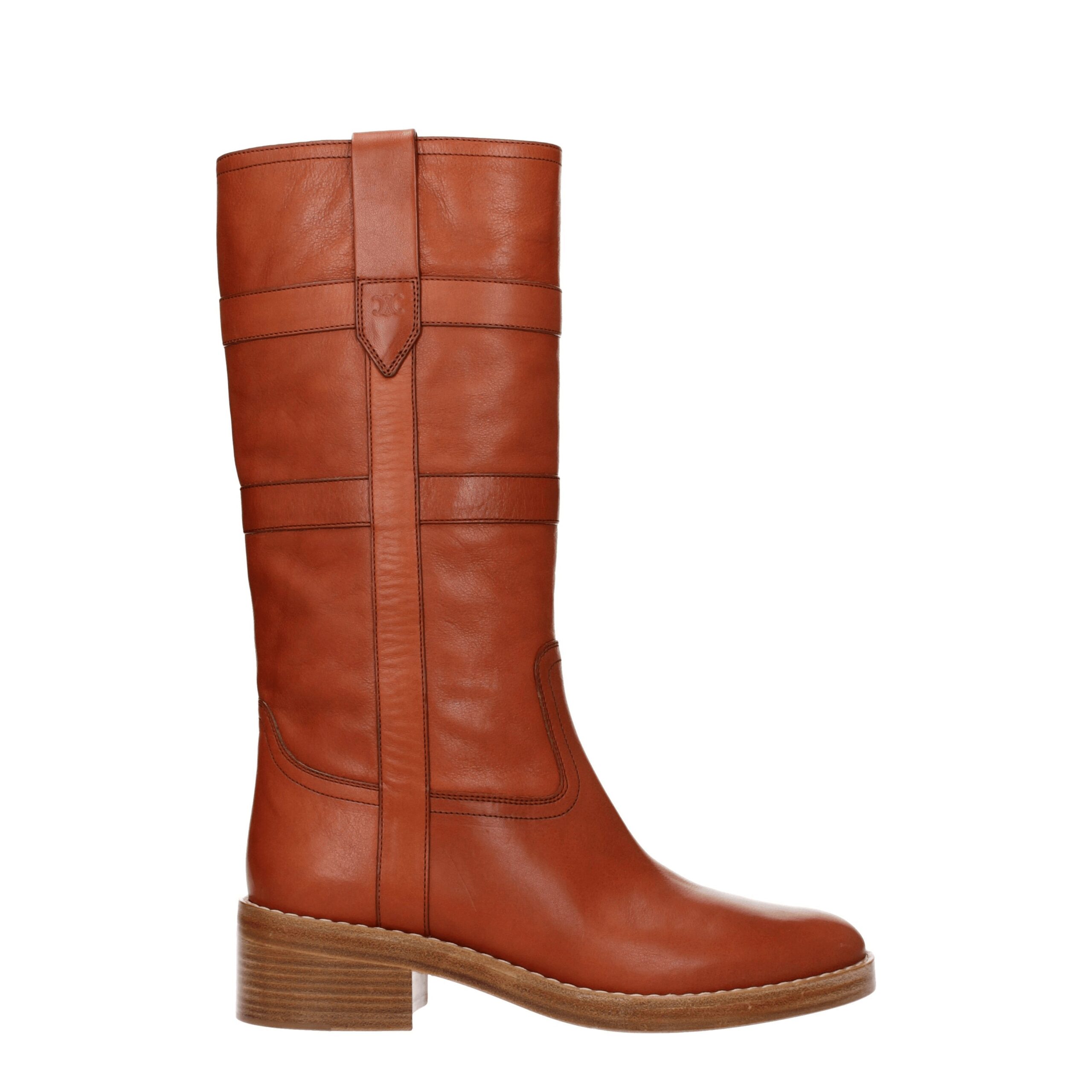 CELINE Brown Leather Boots