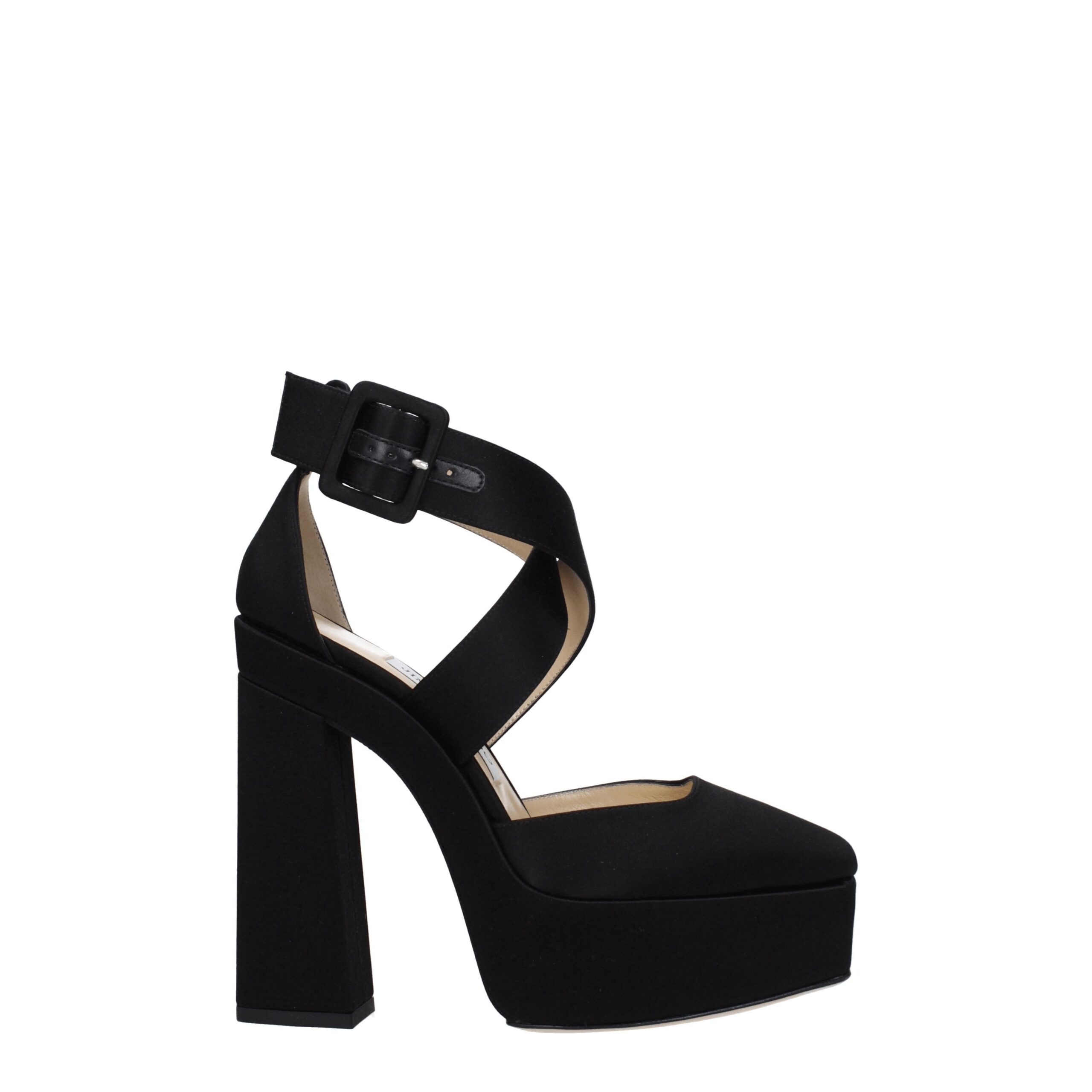 Jimmy Choo Eyewear Black Satin Platforms