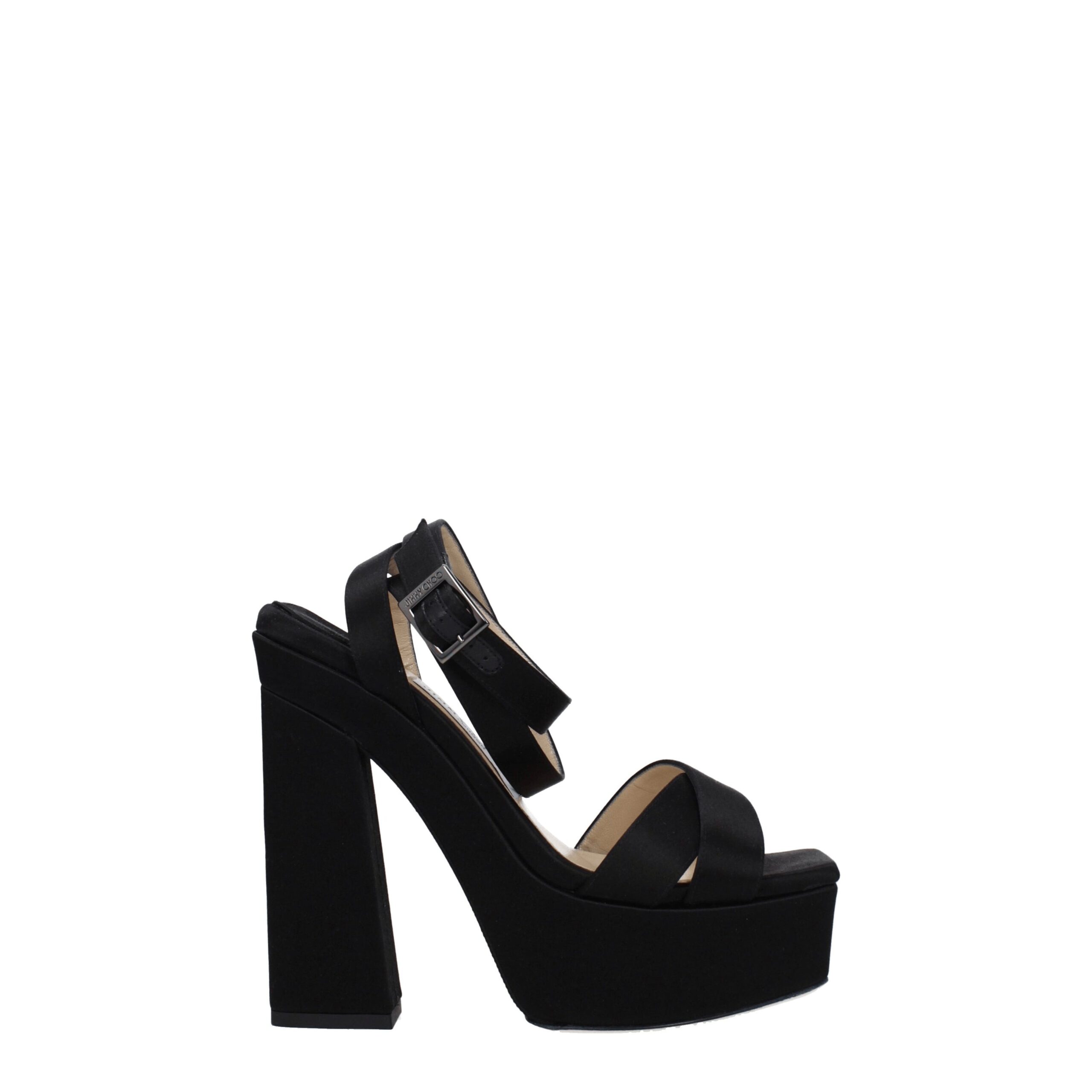 Jimmy Choo Eyewear Black Satin Platforms