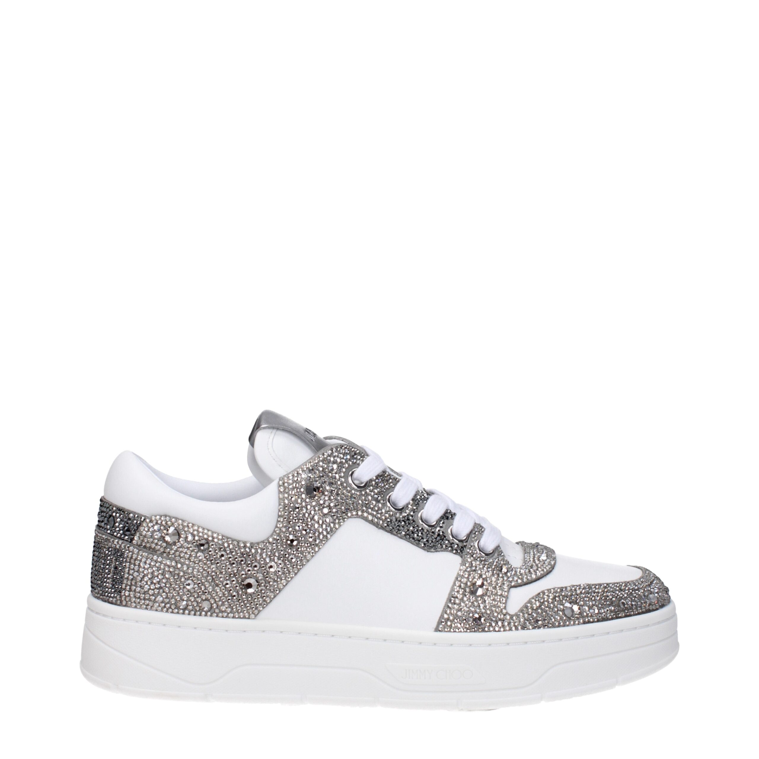 Jimmy Choo Eyewear White Leather Chunky Sneakers