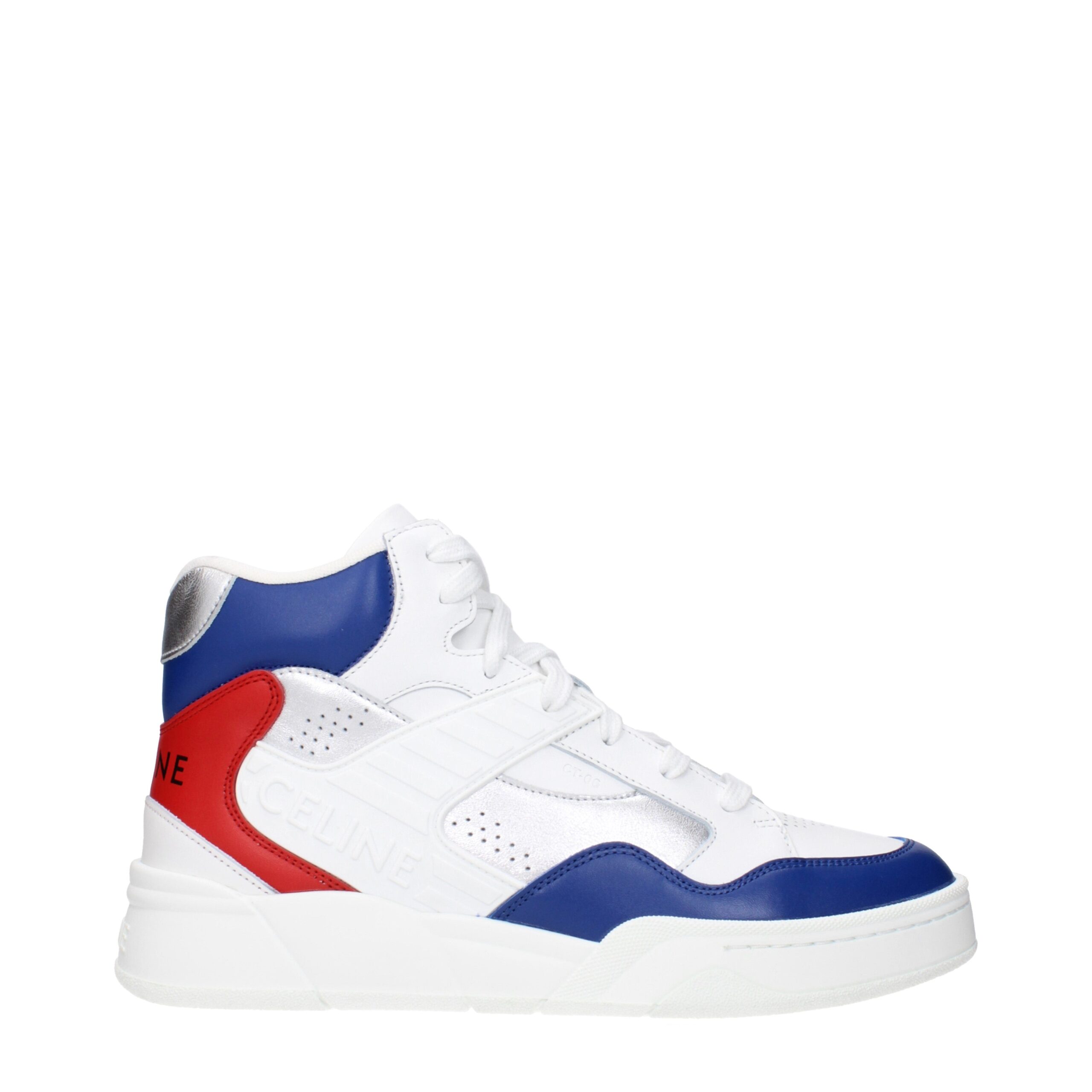 CELINE White Leather Athletic Sneakers