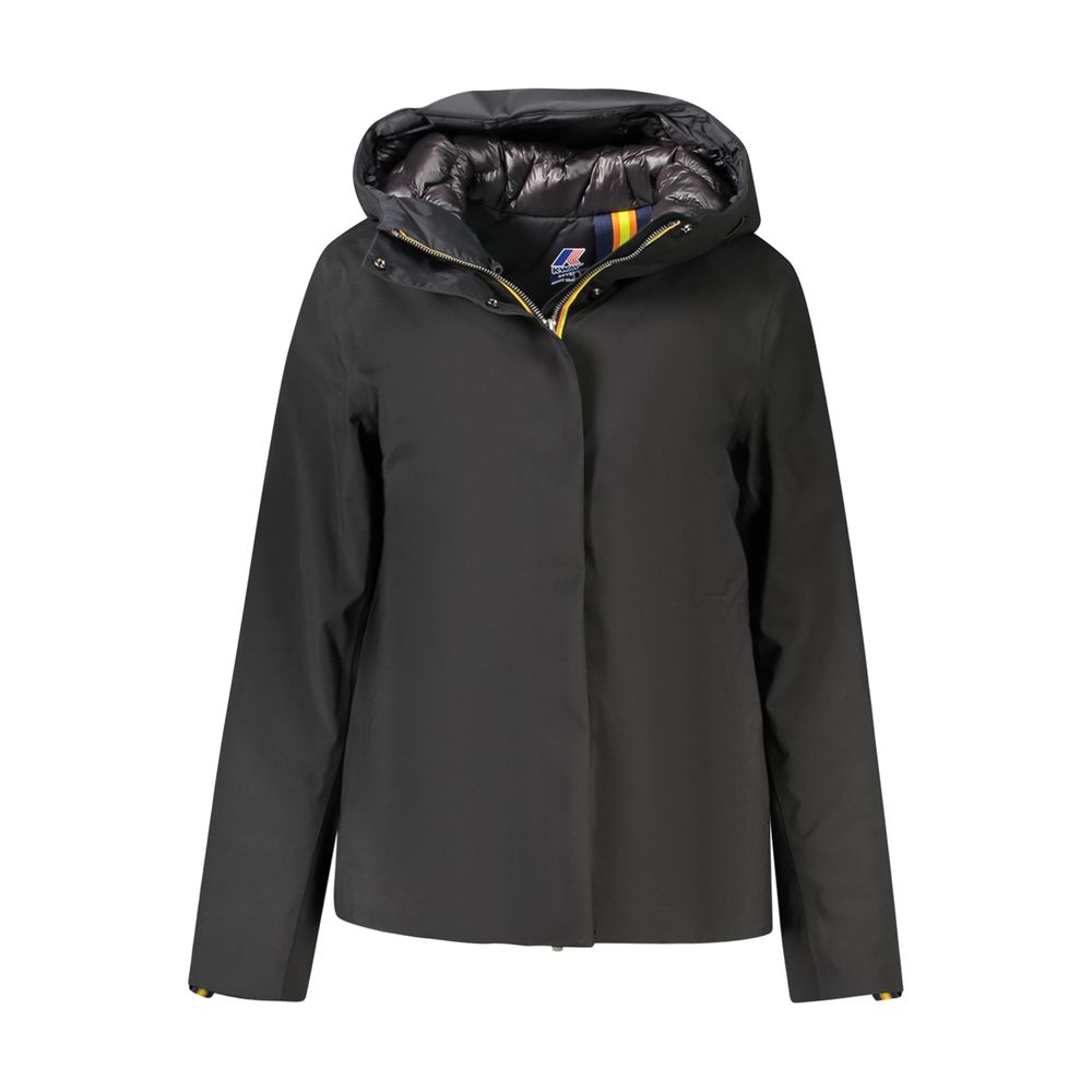 K-Way Black Polyester Jackets & Coat