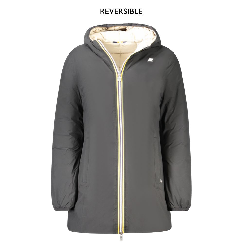 K-Way Black Polyester Jackets & Coat