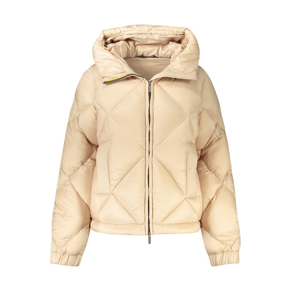 K-Way Beige Polyester Jackets & Coat
