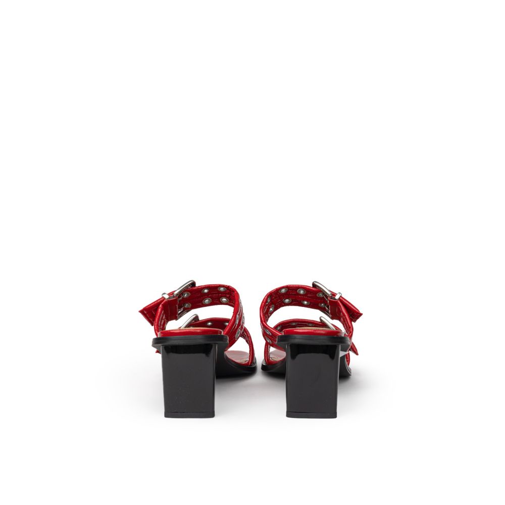 GANNI Red Leather Sandal