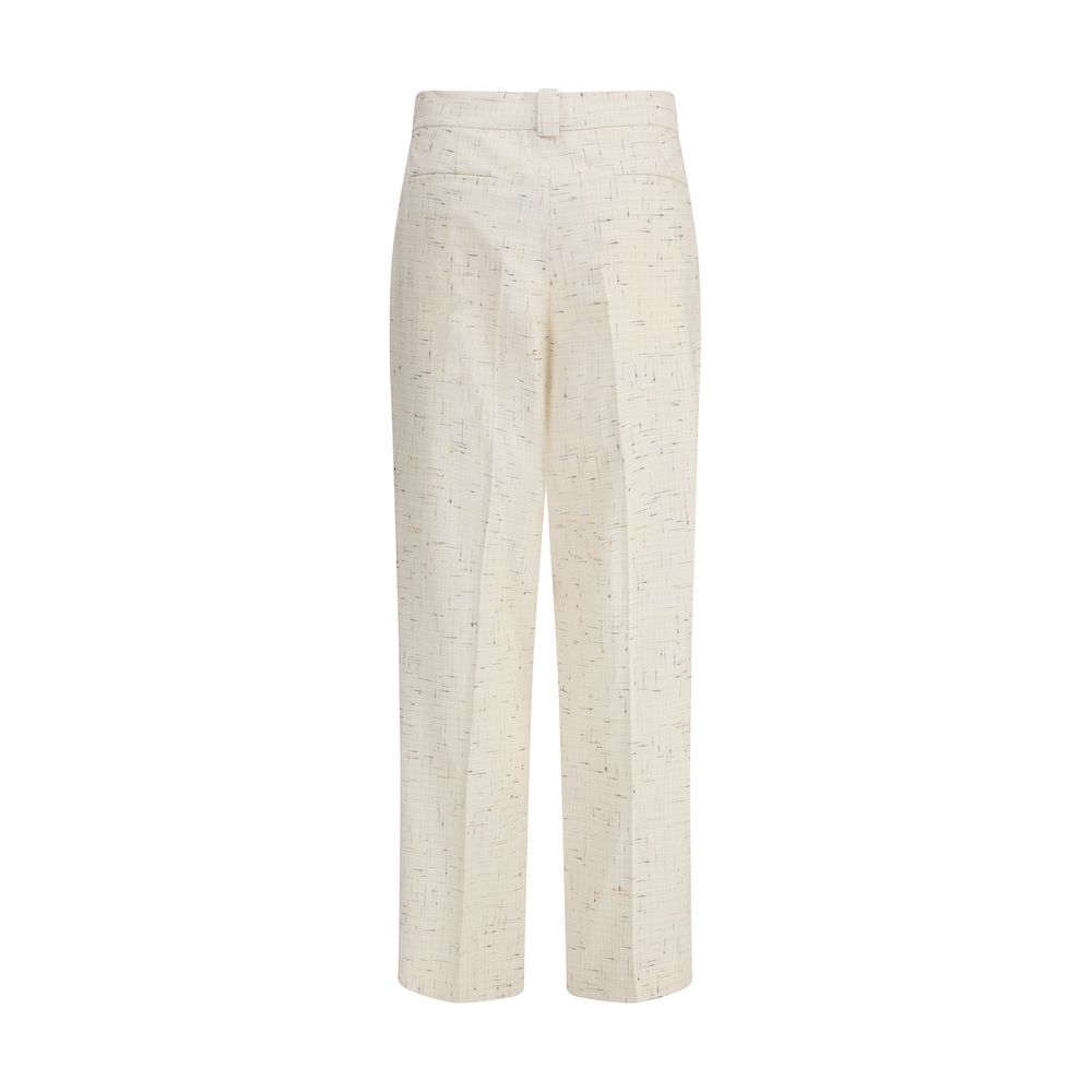 Buttoned fabric Pants
