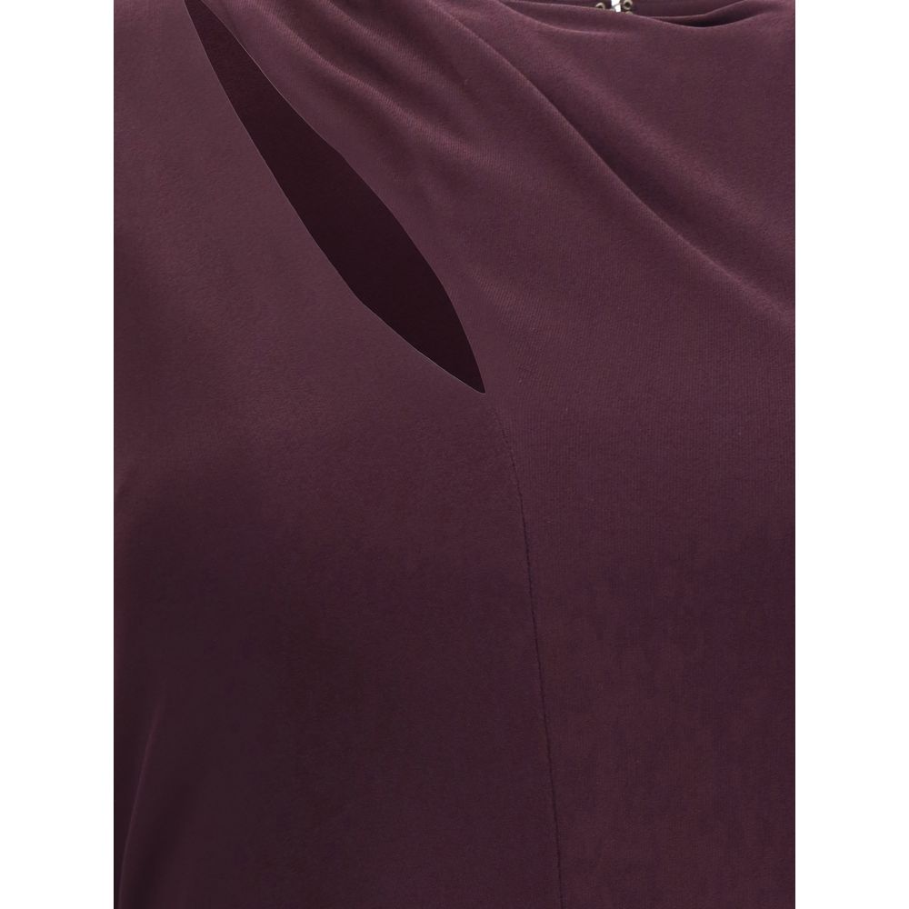 Jersey midi Dress with scarf