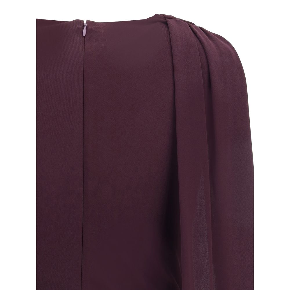 Jersey midi Dress with scarf