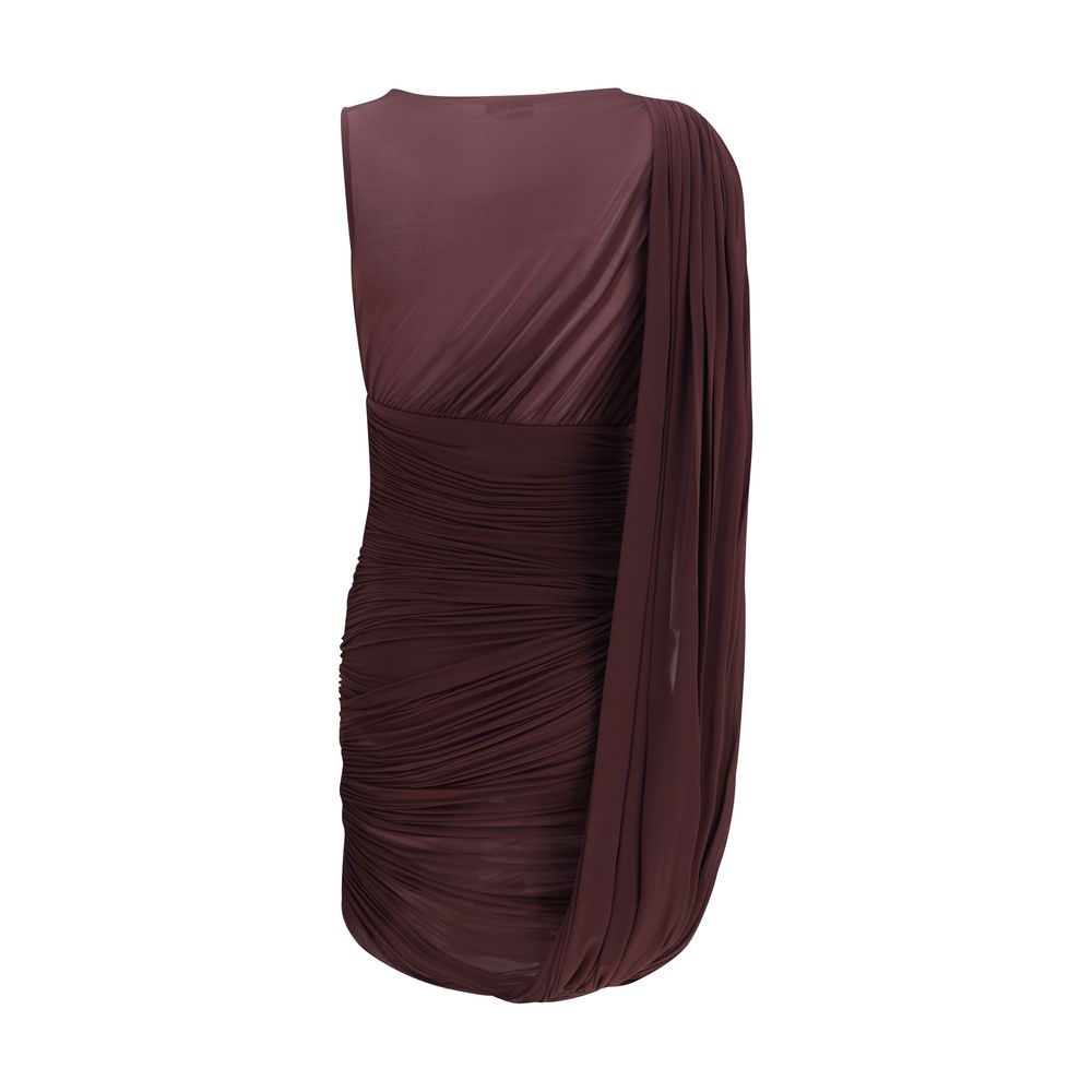 Sheer draped mini Dress
