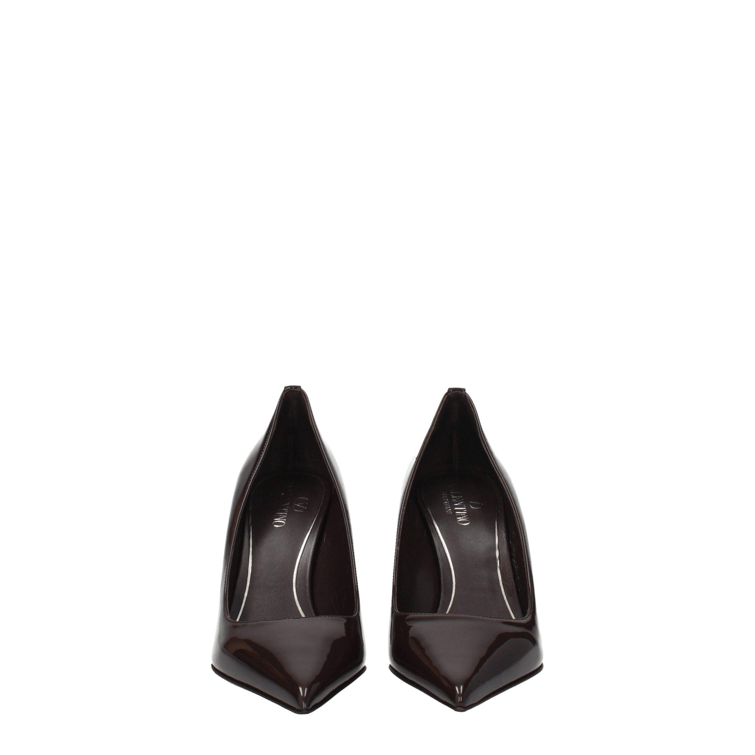 Brown Leather High Heel Pumps