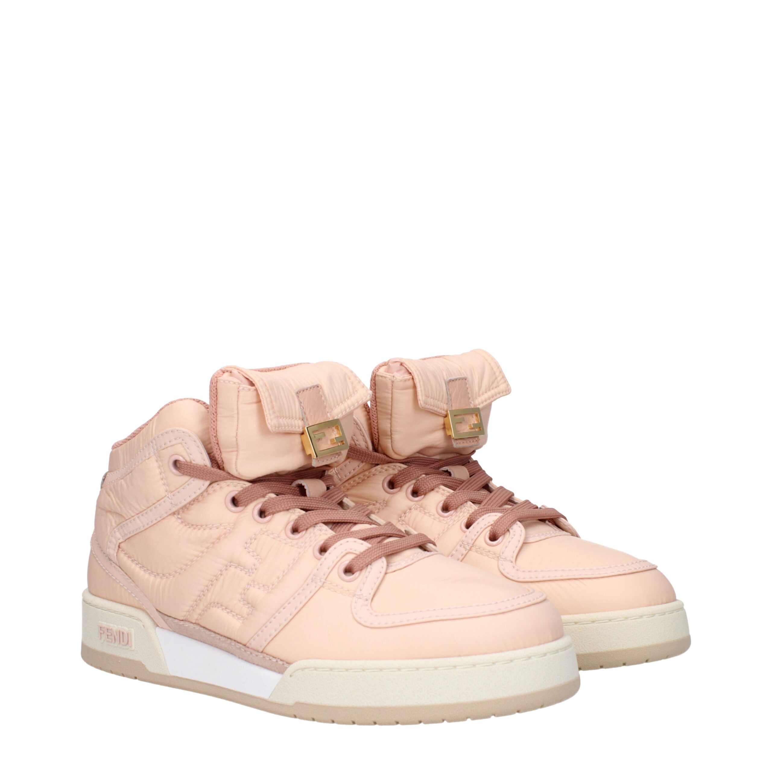 Pink Nylon High Tops