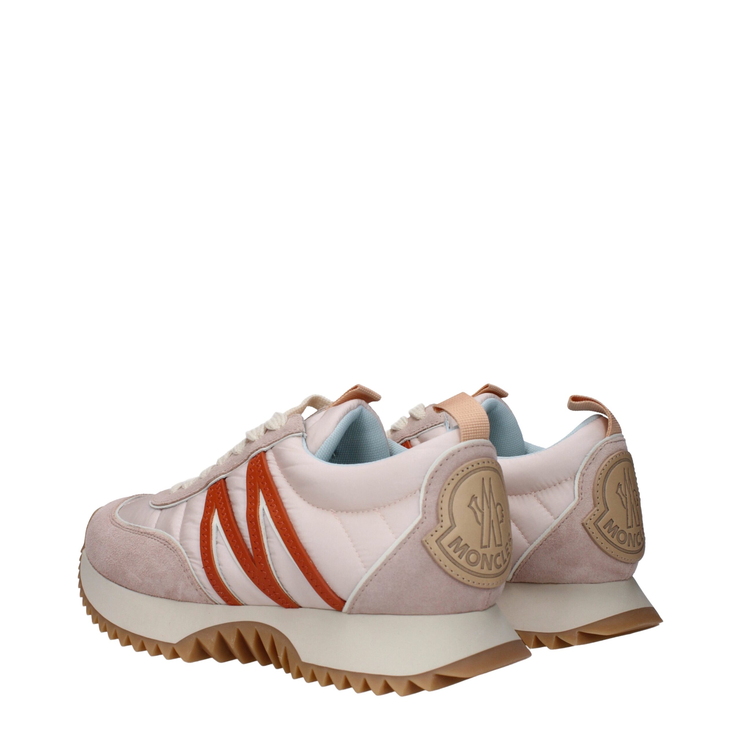 Pink Fabric Chunky Sneakers