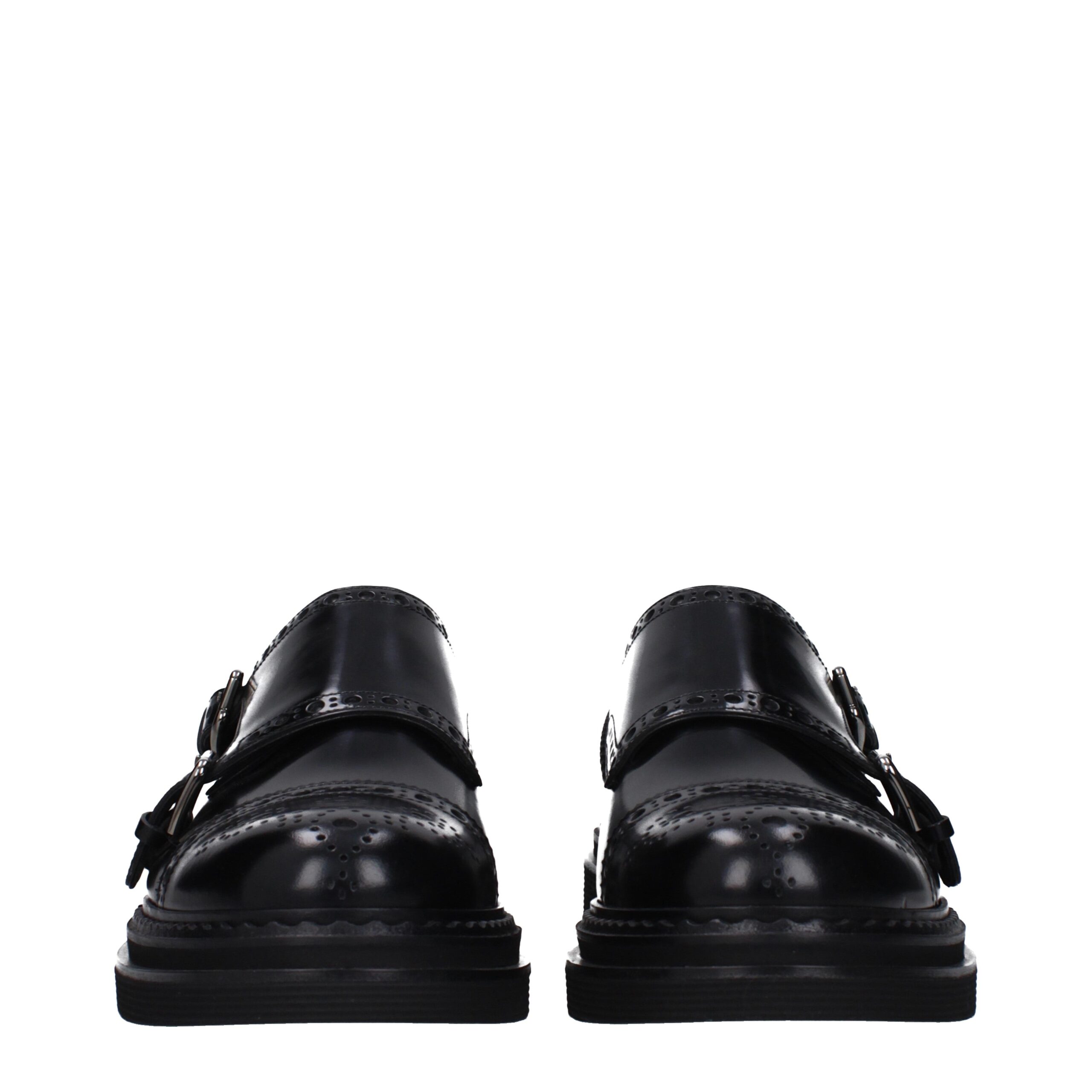 Black Leather Oxfords And Derbies