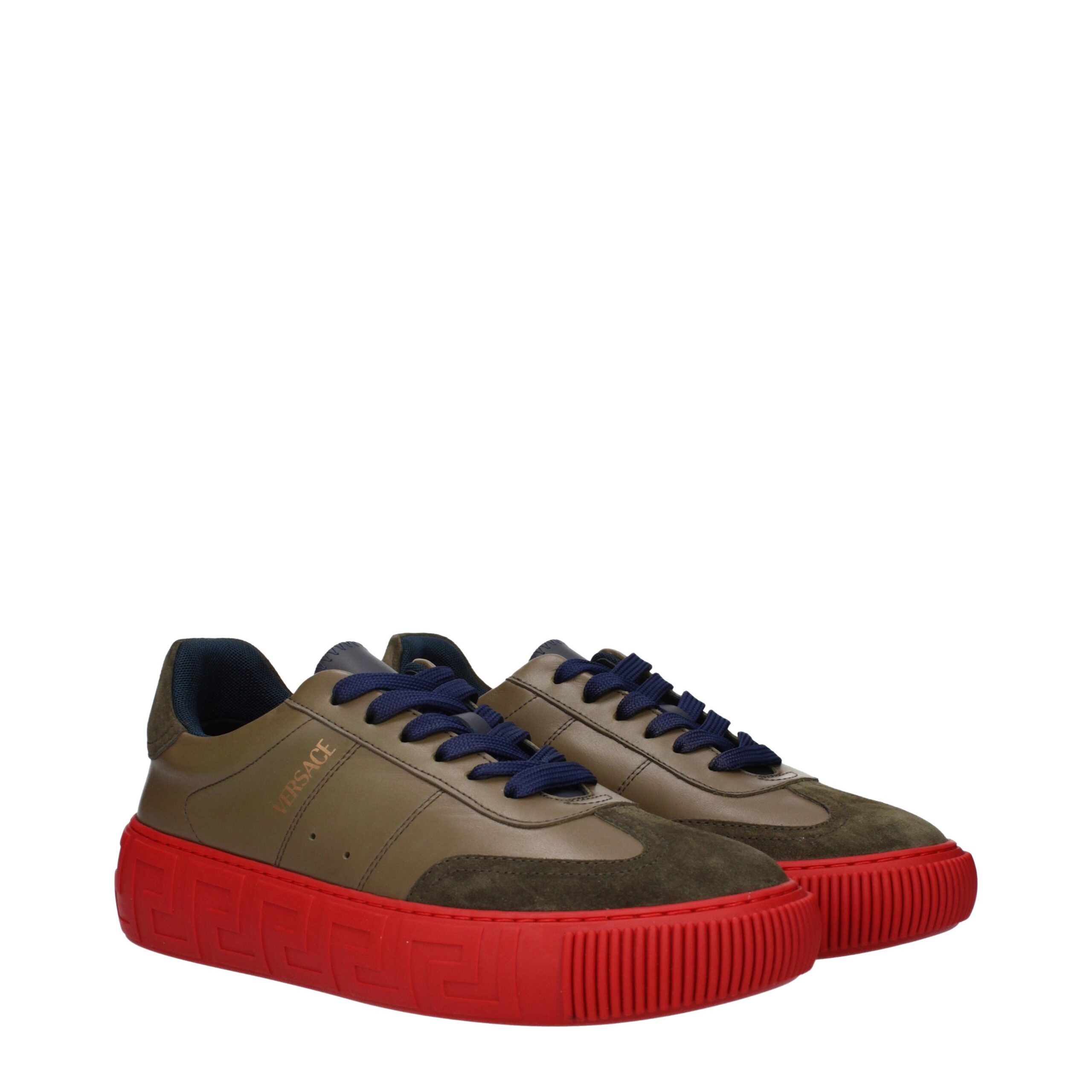 Green Leather Low Tops